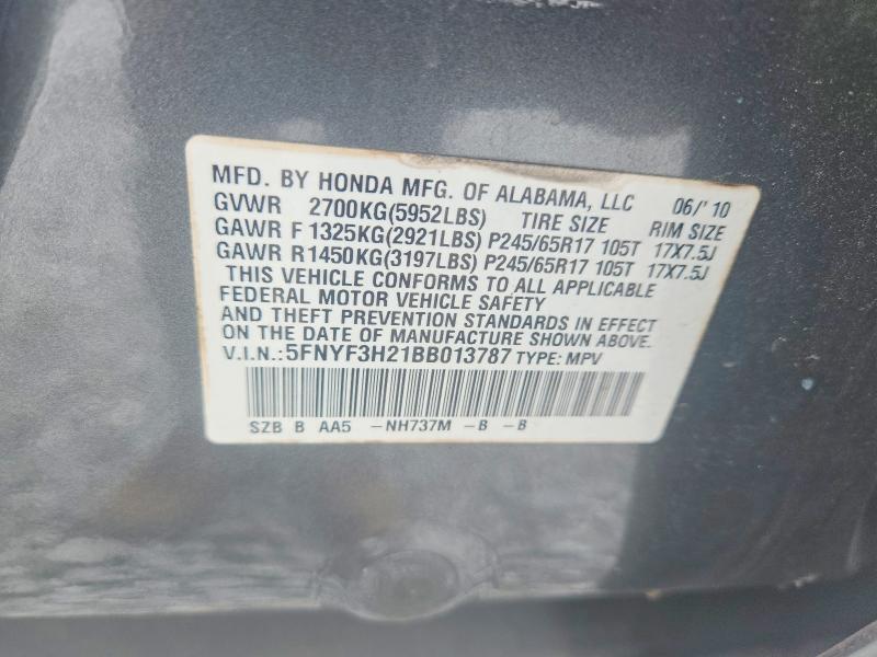 Aukcja sprzedaży 2011 Honda Pilot, vin: 5FNYF3H21BB013787, numer aukcji: 55688196