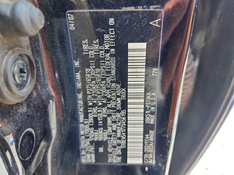 Продажа на аукционе авто 2007 Toyota Tundra, vin: 5TBEV54177S456195, номер лота: 57127606