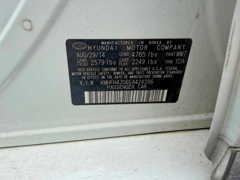 Продаж на аукціоні авто 2014 Hyundai Azera, vin: KMHFH4JG6EA424396, номер лоту: 56126166