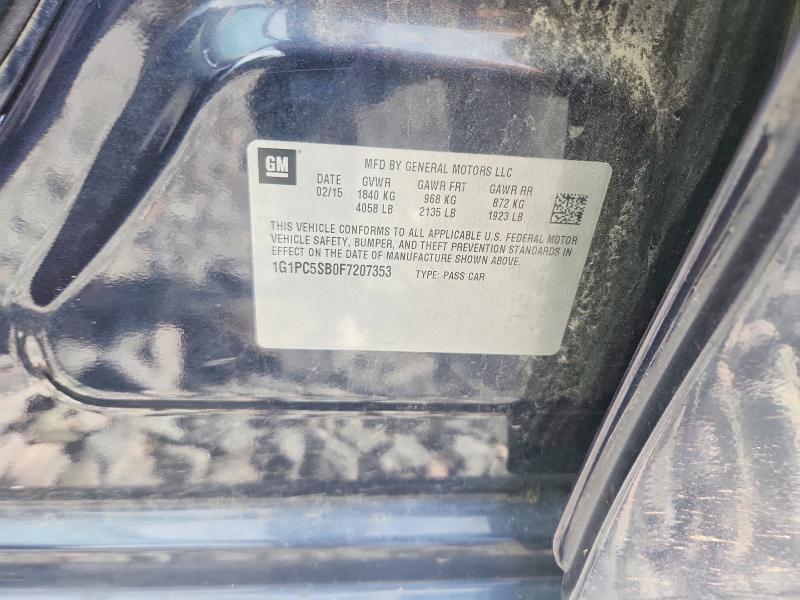 57489316 :رقم المزاد ، 1G1PC5SB0F7207353 vin ، 2015 Chevrolet Cruze مزاد بيع