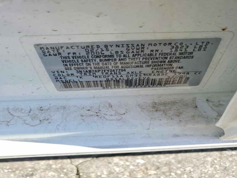 57195366 :رقم المزاد ، 3N1AB7AP7FY247794 vin ، 2015 Nissan Sentra مزاد بيع