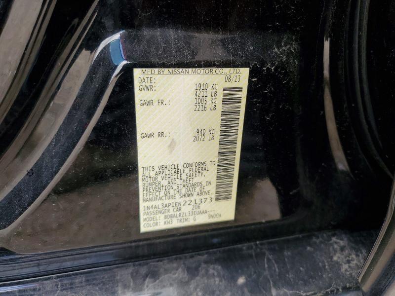 Aukcja sprzedaży 2014 Nissan Altima, vin: 1N4AL3AP1EN221373, numer aukcji: 57030606