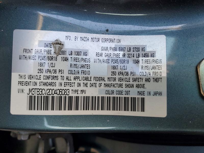 Продажа на аукционе авто 2013 Mazda Cx-9, vin: JM3TB3CV2D0406083, номер лота: 57445116