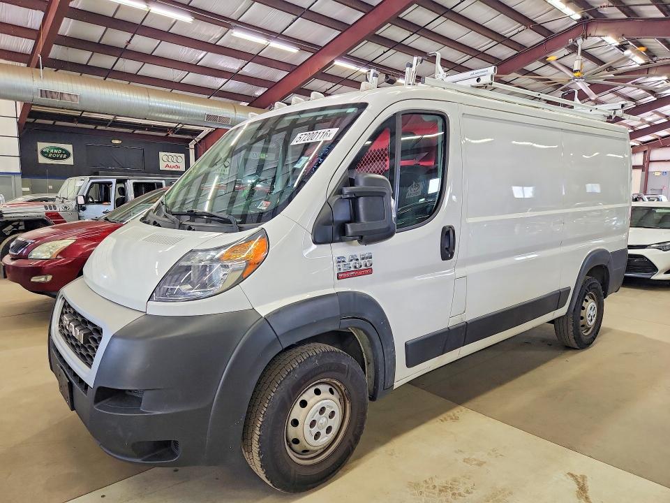 57200116 :رقم المزاد ، 3C6TRVAG1KE514033 vin ، 2019 Ram Promaster 1500 مزاد بيع