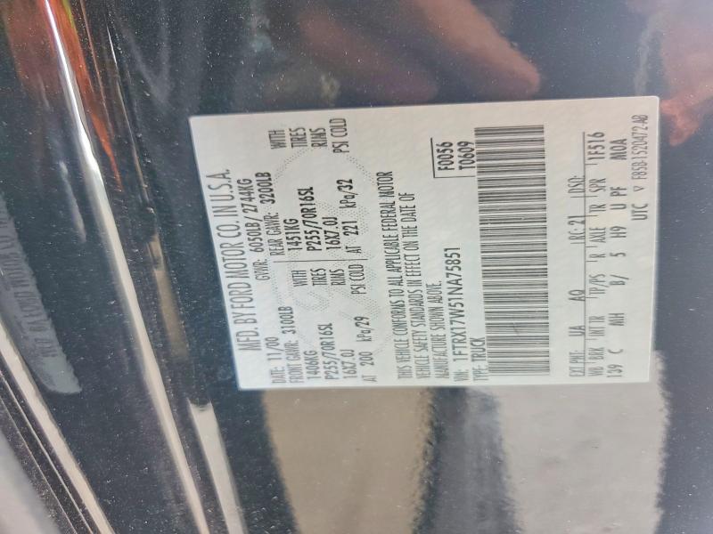 Aukcja sprzedaży 2001 Ford F150, vin: 1FTRX17W51NA75851, numer aukcji: 57711126