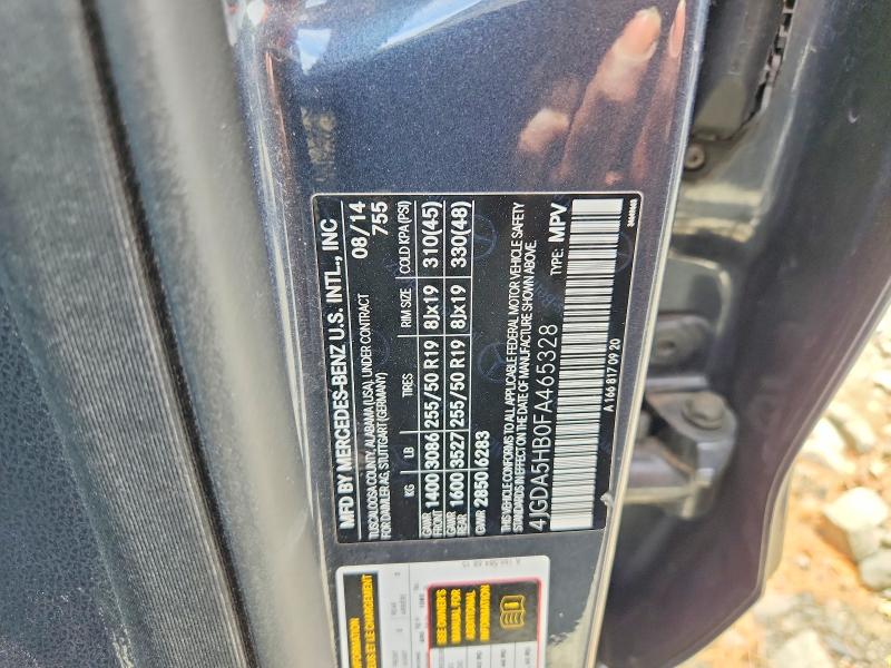 Продаж на аукціоні авто 2015 Mercedes-benz Ml, vin: 4JGDA5HB0FA465328, номер лоту: 57009156