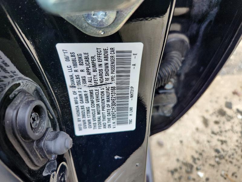 Aukcja sprzedaży 2017 Honda Civic, vin: 19XFC1F30HE213168, numer aukcji: 57557386