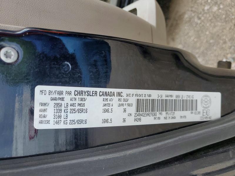 57123056 :رقم المزاد ، 2D4RN4DE5AR276383 vin ، 2010 Dodge Grand Caravan مزاد بيع