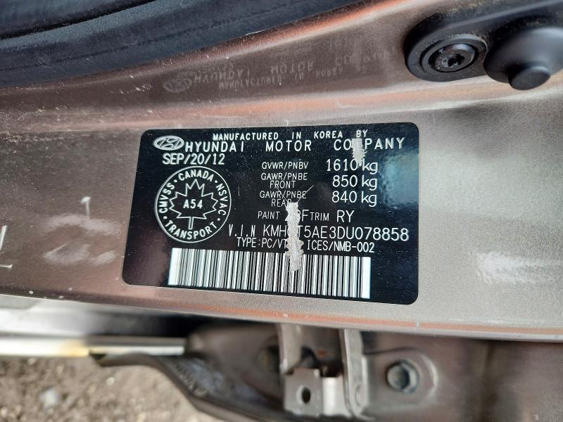 Продаж на аукціоні авто 2013 Hyundai Accent, vin: KMHCT5AE3DU078858, номер лоту: 57572316