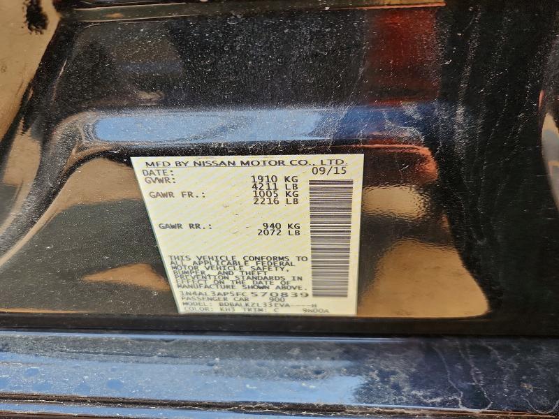 Продажа на аукционе авто 2015 Nissan Altima, vin: 1N4AL3AP5FC570839, номер лота: 56605136