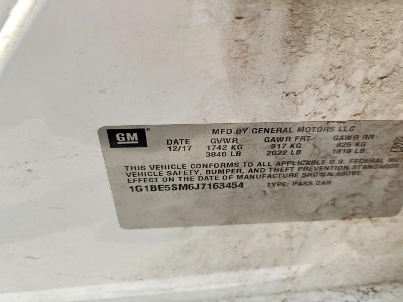 Продажа на аукционе авто 2018 Chevrolet Cruze, vin: 1G1BE5SM6J7163454, номер лота: 57573396
