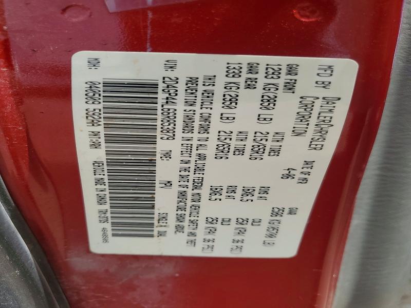 58450376 :رقم المزاد ، 2D4GP44L66R853879 vin ، 2006 Dodge Grand Caravan مزاد بيع