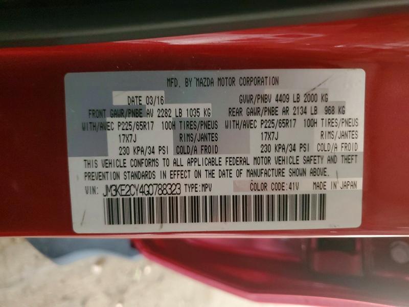 Aukcja sprzedaży 2016 Mazda Cx-5, vin: JM3KE2CY4G0788323, numer aukcji: 57250796