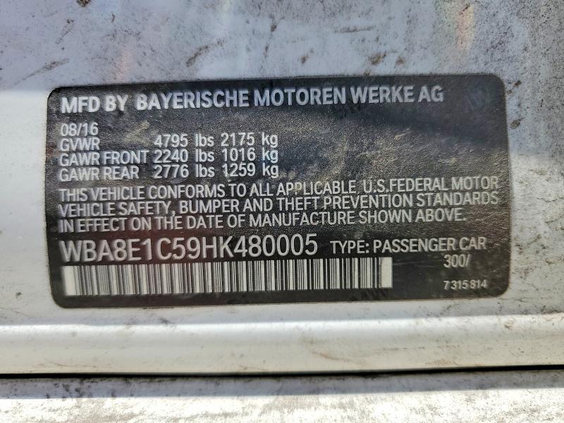 Продаж на аукціоні авто 2017 Bmw 330e, vin: WBA8E1C59HK480005, номер лоту: 57048836