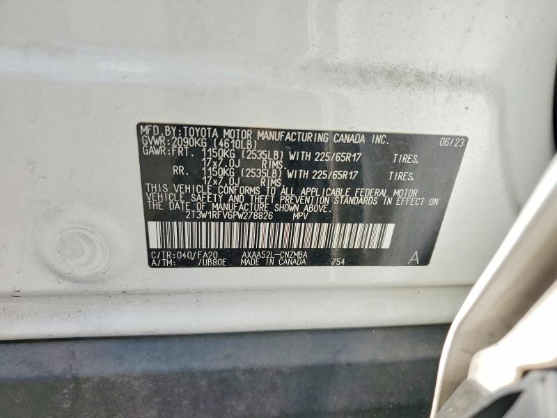 2023 Toyota Rav4 მანქანა იყიდება აუქციონზე, vin: 2T3W1RFV6PW278826, აუქციონის ნომერი: 56774086