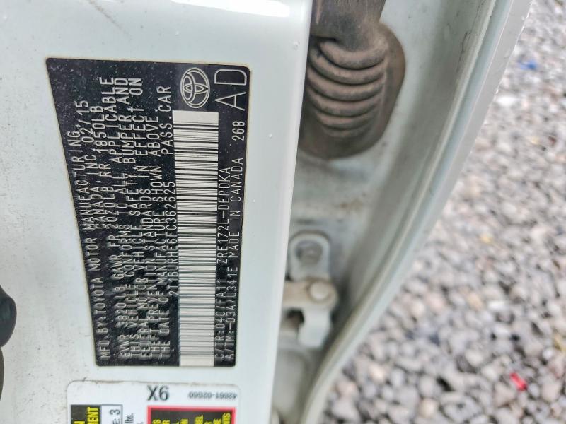 2015 Toyota Corolla მანქანა იყიდება აუქციონზე, vin: 2T1BURHE6FC362625, აუქციონის ნომერი: 57743796