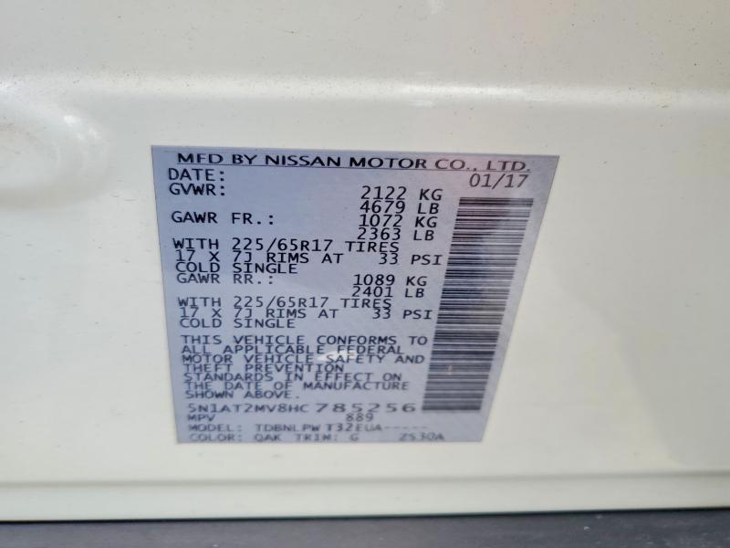 Aukcja sprzedaży 2017 Nissan Rogue, vin: 5N1AT2MV8HC785256, numer aukcji: 54670006