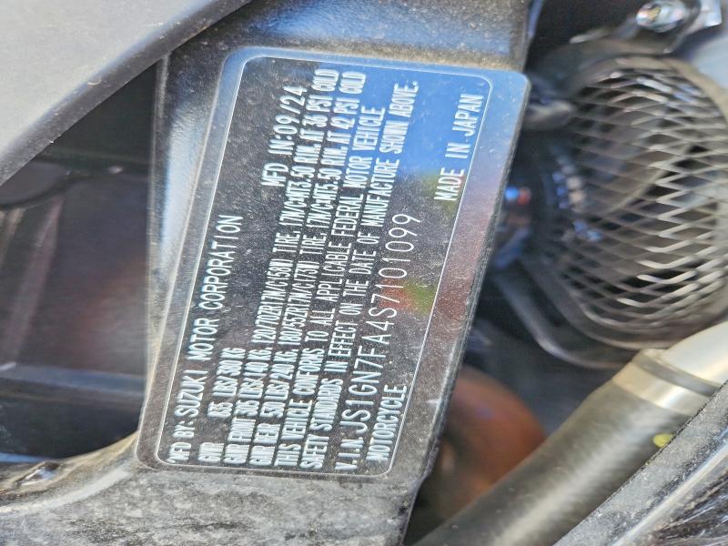 2025 Suzuki Gsx-r600 მანქანა იყიდება აუქციონზე, vin: JS1GN7FA4S7101099, აუქციონის ნომერი: 57938036