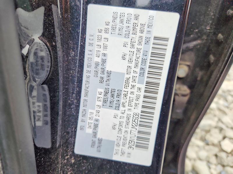 Продажа на аукционе авто 2018 Mazda 3, vin: 3MZBN1U77JM225938, номер лота: 59121726