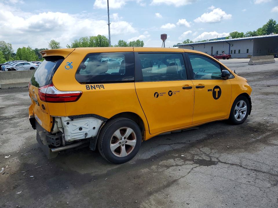 2017 Toyota Sienna მანქანა იყიდება აუქციონზე, vin: 5TDZZ3DC5HS841176, აუქციონის ნომერი: 57137816