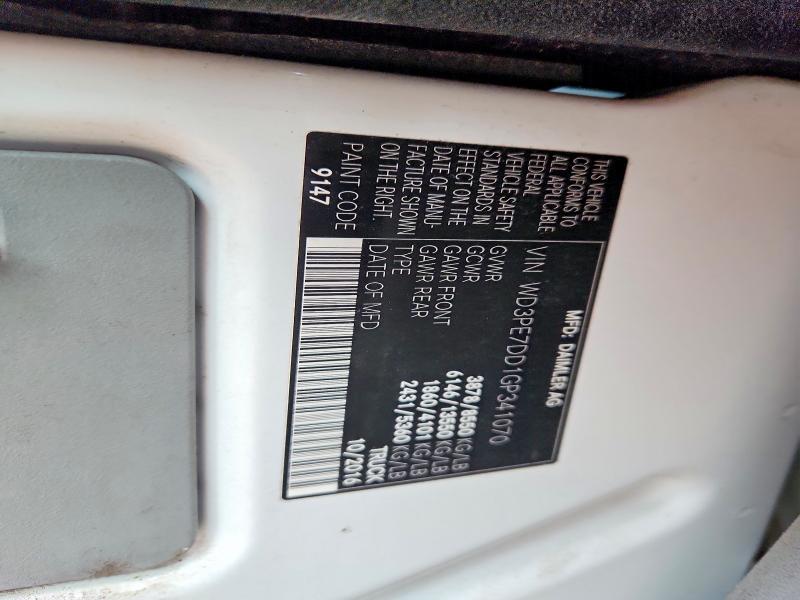 56779496 :رقم المزاد ، WD3PE7DD1GP341070 vin ، 2016 Mercedes-benz Sprinter مزاد بيع
