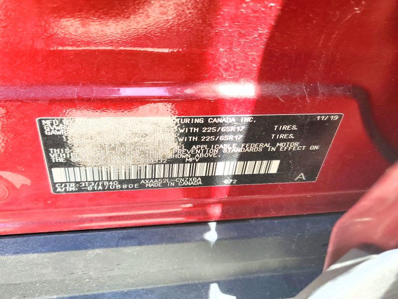 2020 Toyota Rav4 მანქანა იყიდება აუქციონზე, vin: 2T3H1RFV8LC039332, აუქციონის ნომერი: 57834956