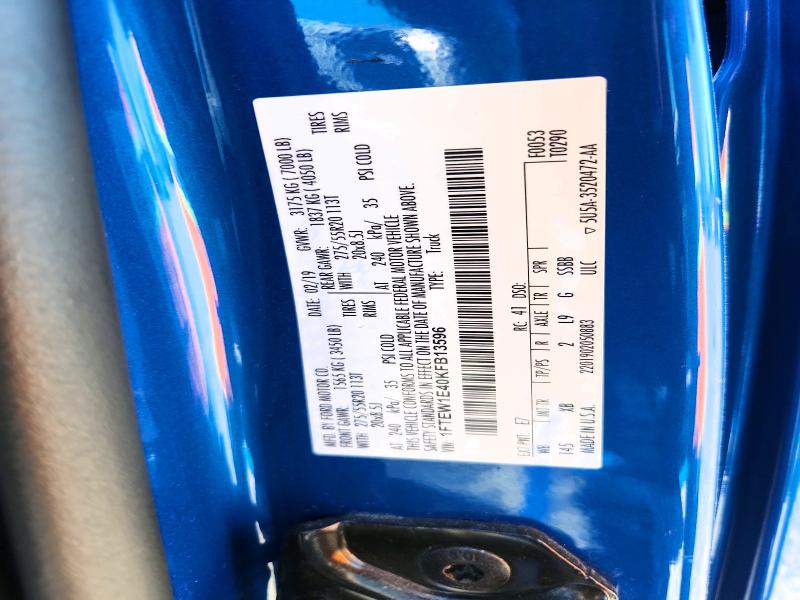 Aukcja sprzedaży 2019 Ford F150, vin: 1FTEW1E40KFB13596, numer aukcji: 55667746