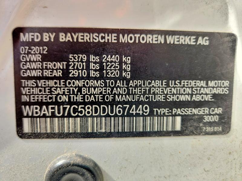 Aukcja sprzedaży 2013 Bmw 535, vin: WBAFU7C58DDU67449, numer aukcji: 56485586