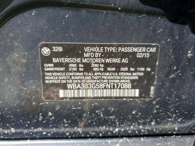 Продажа на аукционе авто 2015 Bmw 328, vin: WBA3B3G58FNT17088, номер лота: 58122206