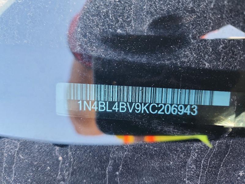 Продаж на аукціоні авто 2019 Nissan Altima, vin: 1N4BL4BV9KC206943, номер лоту: 52508736