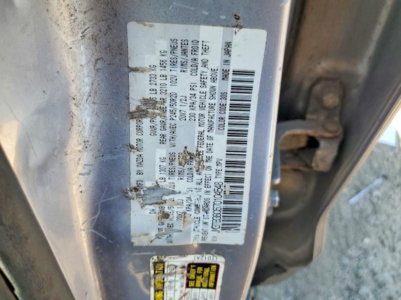 55763126 :رقم المزاد ، JM3TB38C670104548 vin ، 2007 Mazda Cx-9 مزاد بيع
