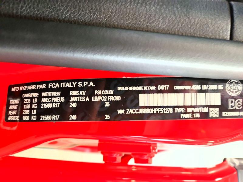 Auction sale of the 2017 Jeep Renegade, vin: ZACCJBBB0HPF51278, lot number: 85990805