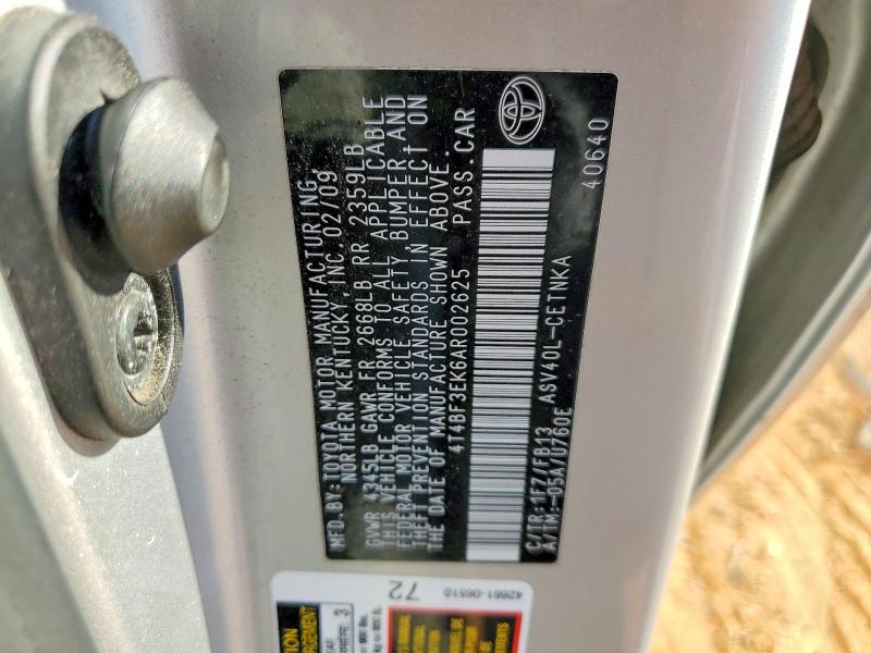 Продаж на аукціоні авто 2010 Toyota Camry, vin: 4T4BF3EK6AR002625, номер лоту: 56888696