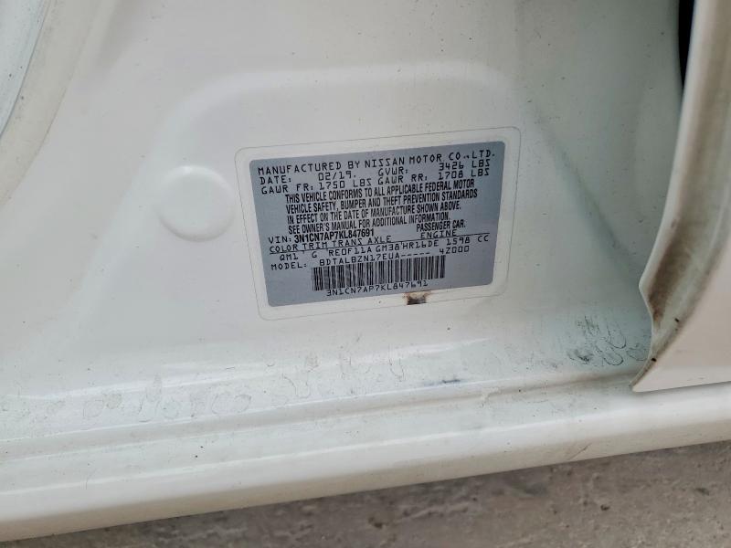 Aukcja sprzedaży 2019 Nissan Versa, vin: 3N1CN7AP7KL847691, numer aukcji: 55886556