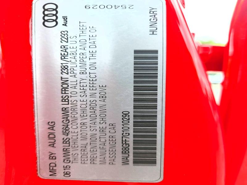 Aukcja sprzedaży 2016 Audi A3, vin: WAUB8GFF7G1010290, numer aukcji: 56159616