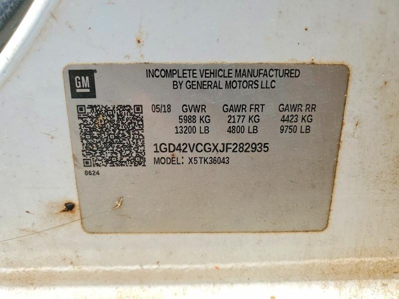 Aukcja sprzedaży 2018 Gmc Sierra, vin: 1GD42VCGXJF282935, numer aukcji: 53693746