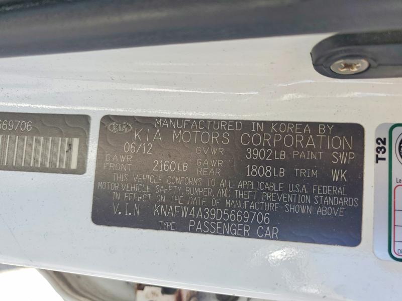 Продаж на аукціоні авто 2013 Kia Forte, vin: KNAFW4A39D5669706, номер лоту: 57660746