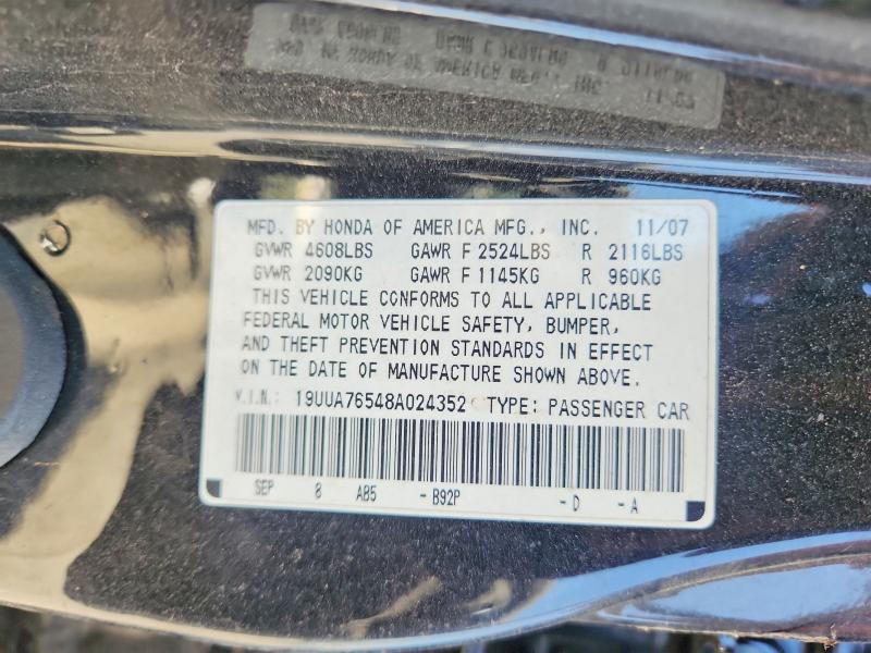 Продажа на аукционе авто 2008 Acura Tl, vin: 19UUA76548A024352, номер лота: 57779216