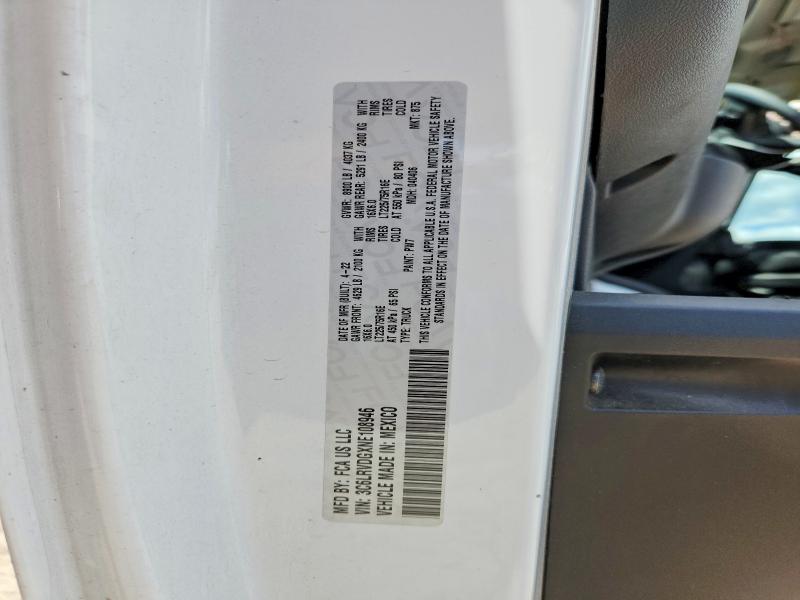 57328286 :رقم المزاد ، 3C6LRVDGXNE108946 vin ، 2022 Ram Promaster 2500 مزاد بيع