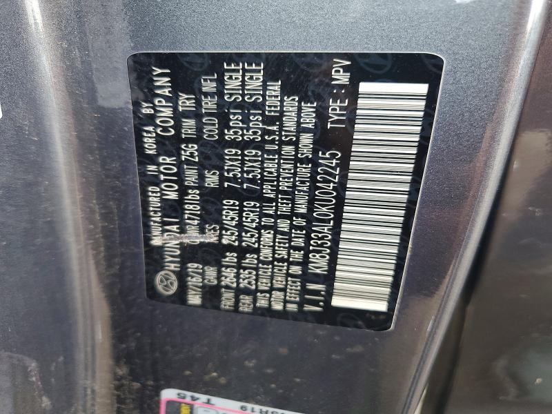 Продажа на аукционе авто 2019 Hyundai Tucson, vin: KM8J33AL0KU042245, номер лота: 57643466
