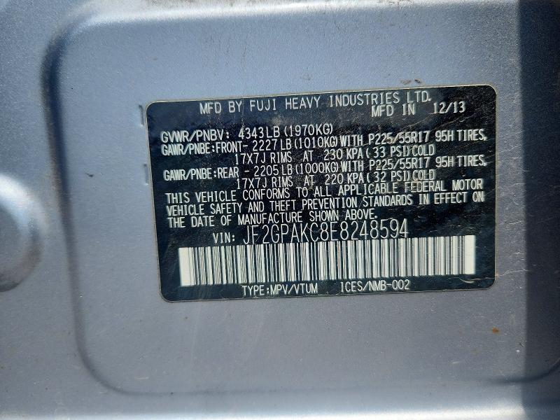 Продажа на аукционе авто 2014 Subaru Xv Crosstrek, vin: JF2GPAKC8E8248594, номер лота: 57544576