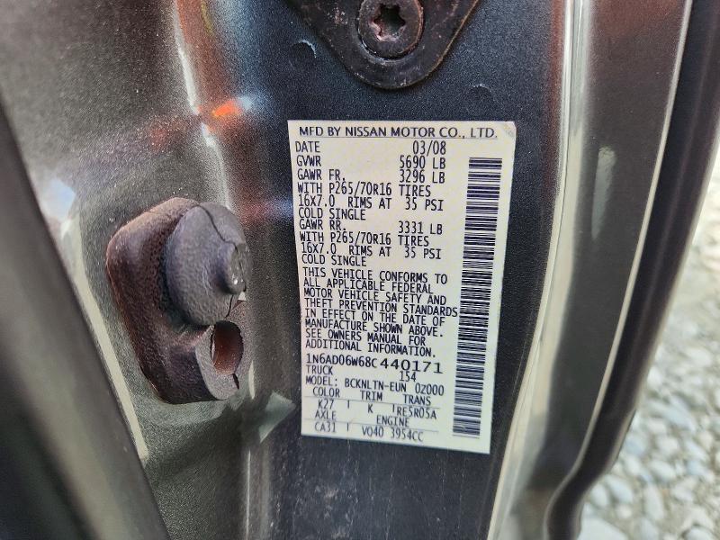 Продажа на аукционе авто 2008 Nissan Frontier, vin: 1N6AD06W68C440171, номер лота: 56805476