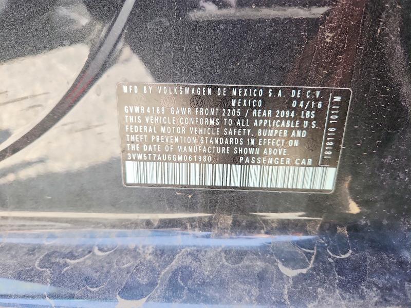 Aukcja sprzedaży 2016 Volkswagen Gti, vin: 3VW5T7AU6GM061980, numer aukcji: 57942496