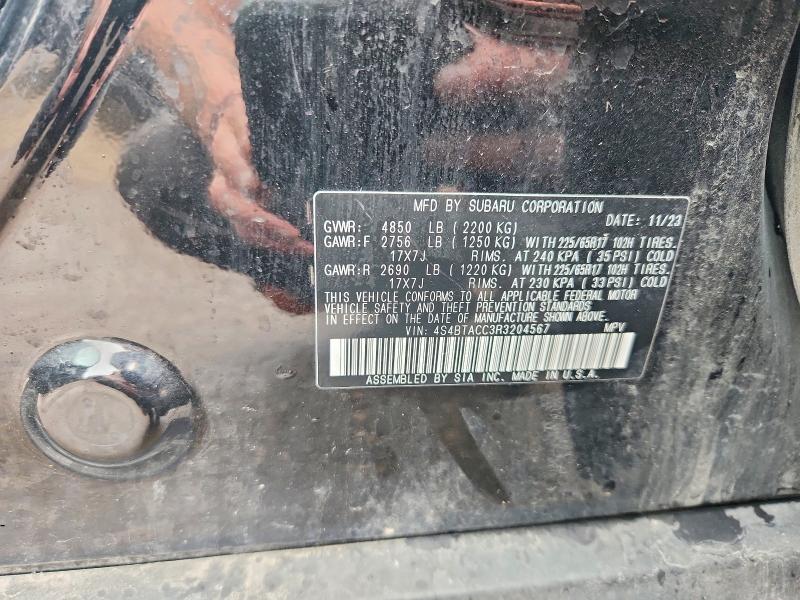 Aukcja sprzedaży 2024 Subaru Outback, vin: 4S4BTACC3R3204567, numer aukcji: 58753066