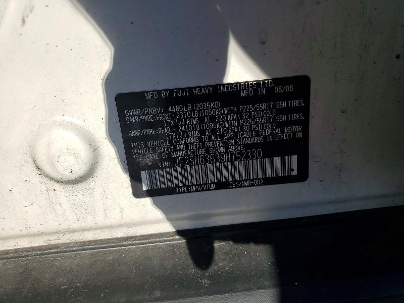 Продажа на аукционе авто 2009 Subaru Forester, vin: JF2SH63639H752330, номер лота: 55876376