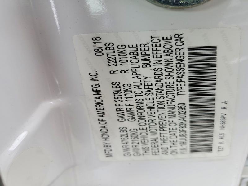56436966 :رقم المزاد ، 19UUB3F83KA002950 vin ، 2019 Acura Tlx مزاد بيع