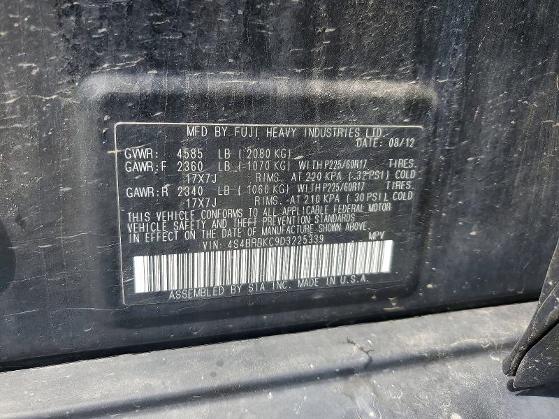 Aukcja sprzedaży 2013 Subaru Outback, vin: 4S4BRBKC9D3225339, numer aukcji: 58803156