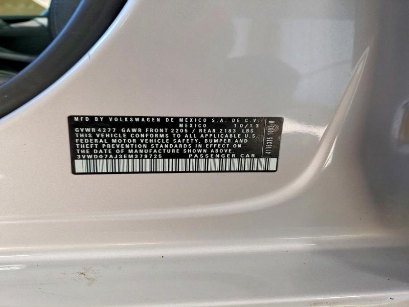 Aukcja sprzedaży 2014 Volkswagen Jetta, vin: 3VWD07AJ3EM379725, numer aukcji: 56196496