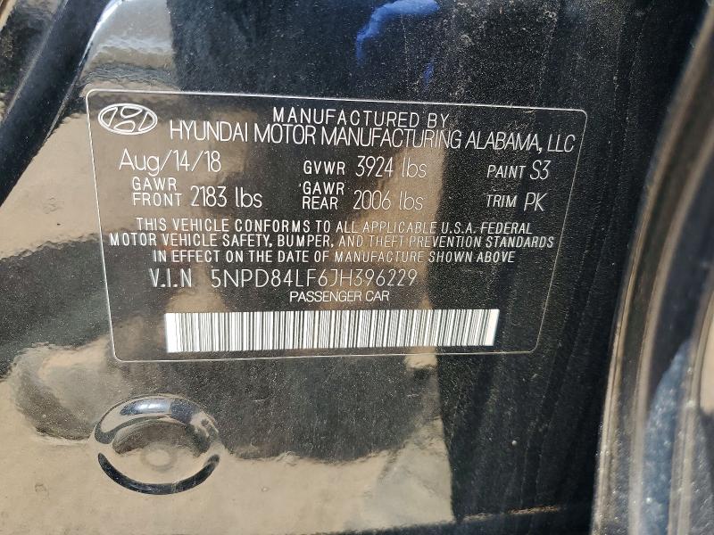 Продажа на аукционе авто 2018 Hyundai Elantra, vin: 5NPD84LF6JH396229, номер лота: 54208866