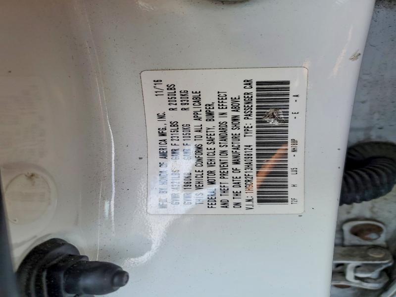 Aukcja sprzedaży 2017 Honda Accord, vin: 1HGCR2F13HA098124, numer aukcji: 55789756